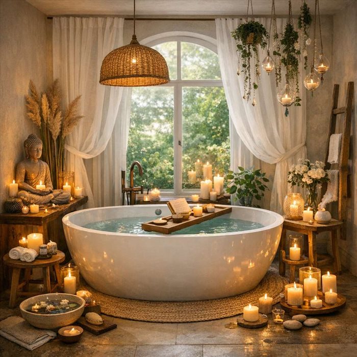 Comment créer une bulle de sérénité avec une baignoire îlot ?