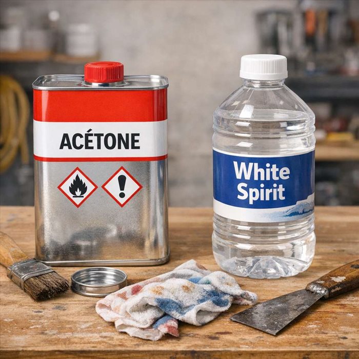 Comment comparer acétone et white spirit pour bien choisir