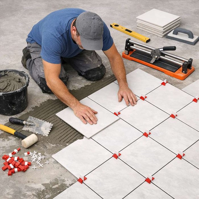 Pose de carrelage en diagonale : réussir votre chantier facilement