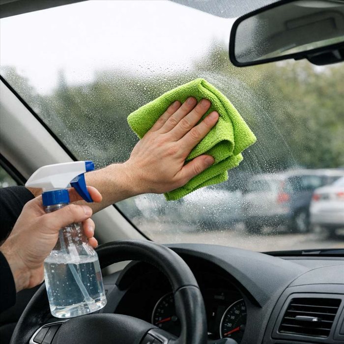 Nettoyer l’intérieur des vitres de voiture : la méthode efficace